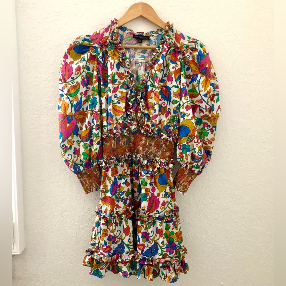 House of Harlow Floral Ruffle Mini Dress - Picture 2 of 12